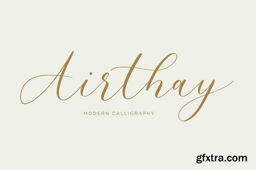 Airthay - Modern Calligraphy Wedding Font