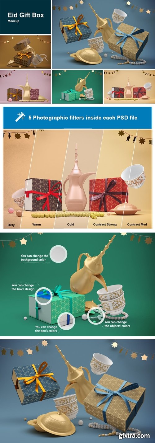 Eid Gift Box Mockup