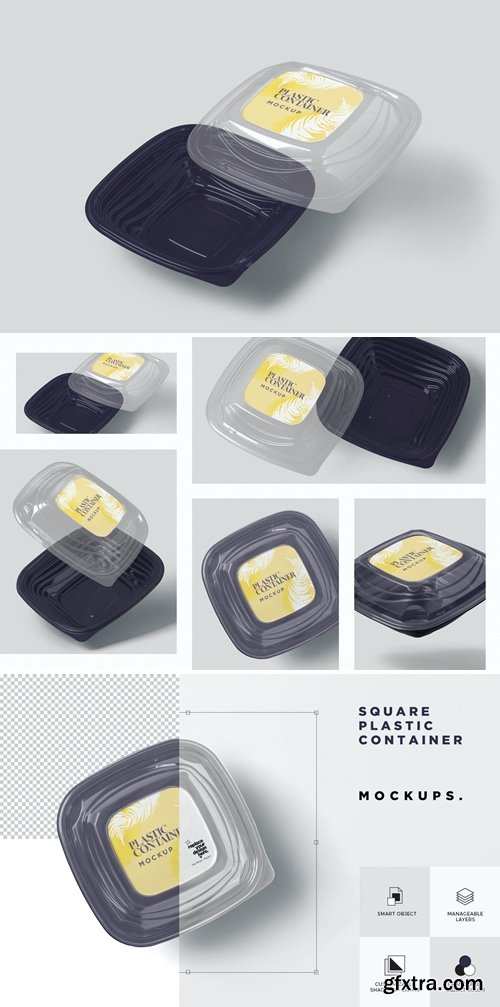 Plastic Takeaway Container Mockups