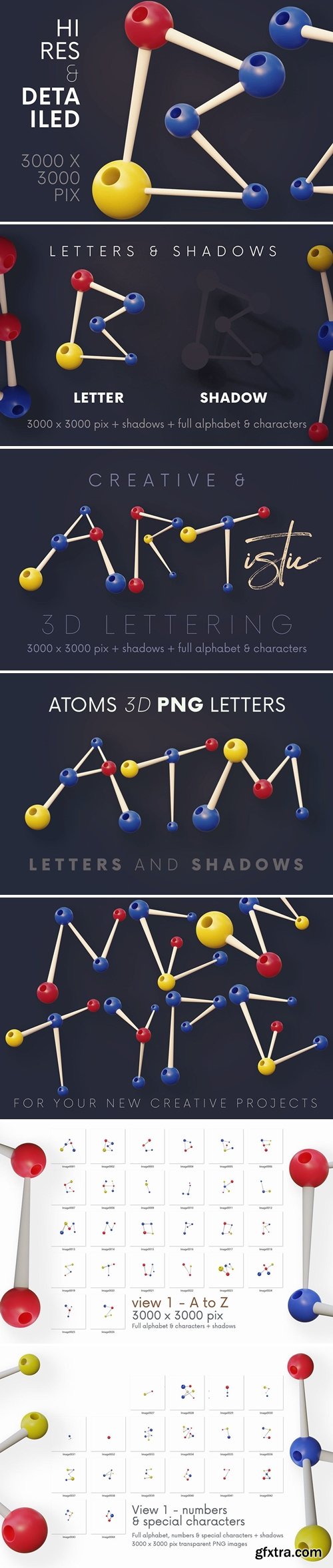 Atoms - 3D Lettering