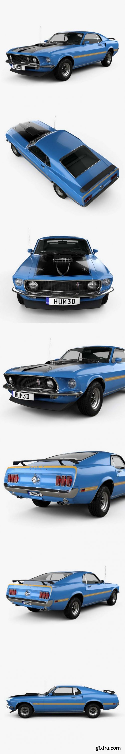 Ford Mustang Mach 1 351 1969 3D Model