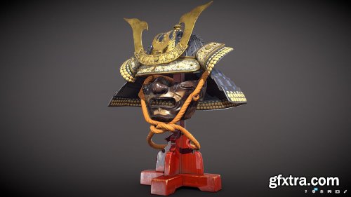 Samurai Helm / Kabuto (Low-poly)