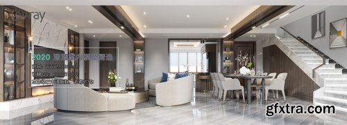 Modern style Livingroom Vray 10