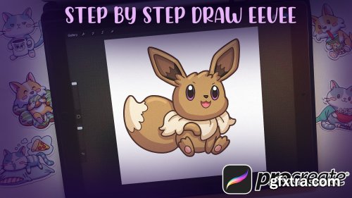 Step by Step How to Draw Eevee in Procreate!