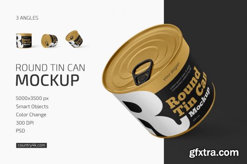 CreativeMarket - Round Tin Can Mockup Set 6107661
