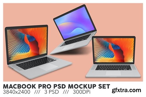 Macbook Pro PSD Mockup Set