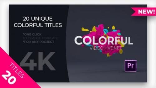 Videohive - Colorful Titles MOGRT - 23264223