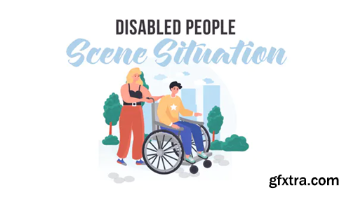 Videohive Disabled people - Scene Situation 31887860