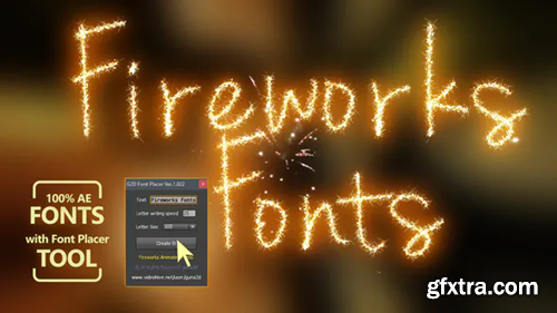 Videohive Fireworks Animated Font Pack with Tool 31992844