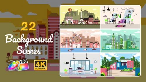 Videohive - 22 Background Scenes | Apple Motion & FCPX - 31909911