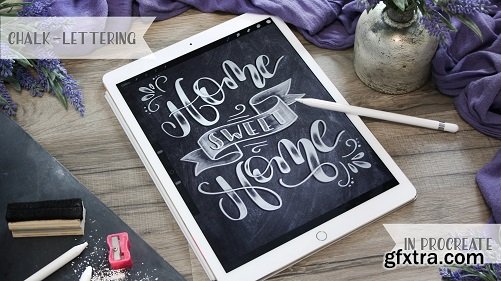 Creating digital chalk lettering with Procreate on the Ipad Pro