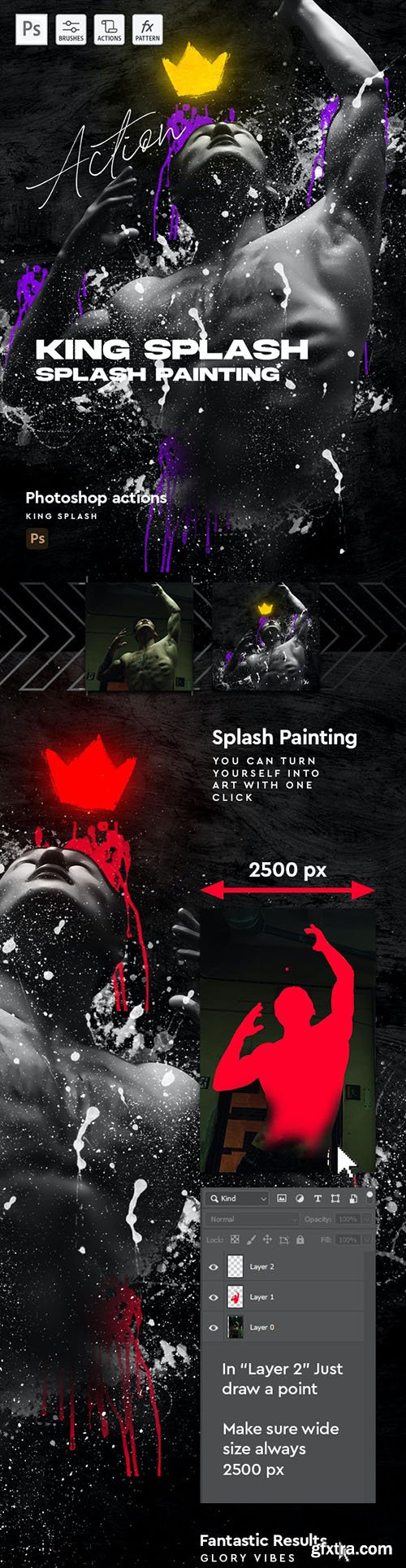 GraphicRiver - King Splash Painting Photoshop Action 30455842