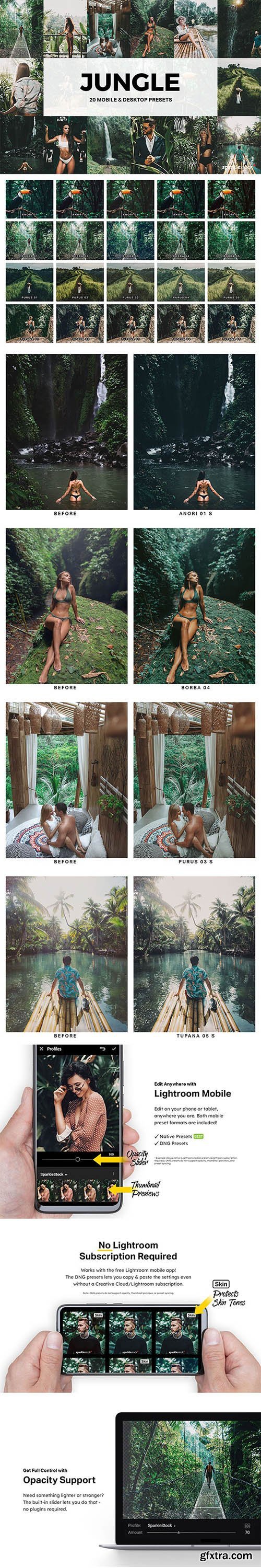 GraphicRiver - 20 Jungle Lightroom Presets and LUTs 26674189