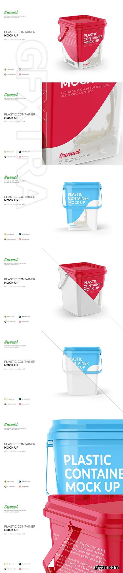 CreativeMarket - Plastic Container Mockup 3187491