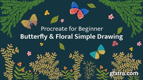 Procreate for Beginner - Butterfly and Floral Simple Drawing