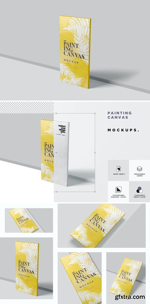 Rectangle Painting Canvas Mockups