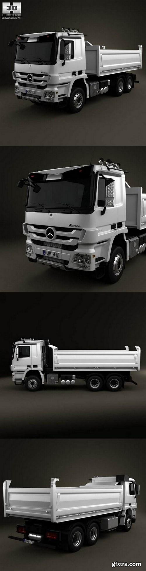 Mercedes-Benz Actros Tipper 3-axle 2011 3D Model