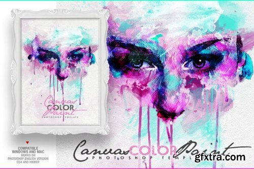 CreativeMarket - Canvas Color Paint Photo Template 4631437