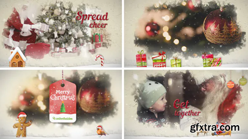Videohive Christmas Watercolored Slideshow 25089421