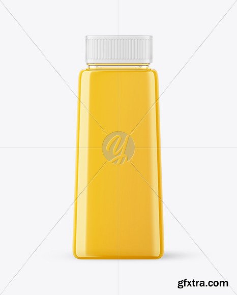 Square Orange Juice Bottle Mockup 83568