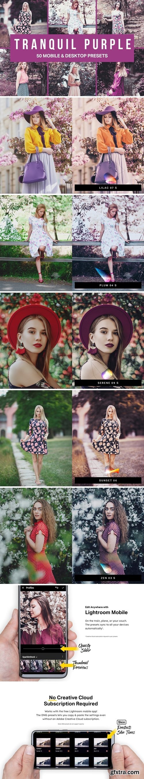 CM - 50 Tranquil Purple Lightroom Presets and LUTs 4537559