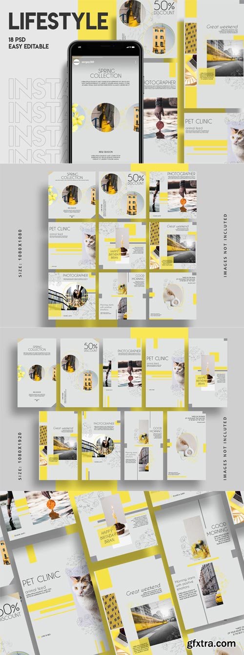 YellowImages - LIFESTYLE Instagram Template - 83649