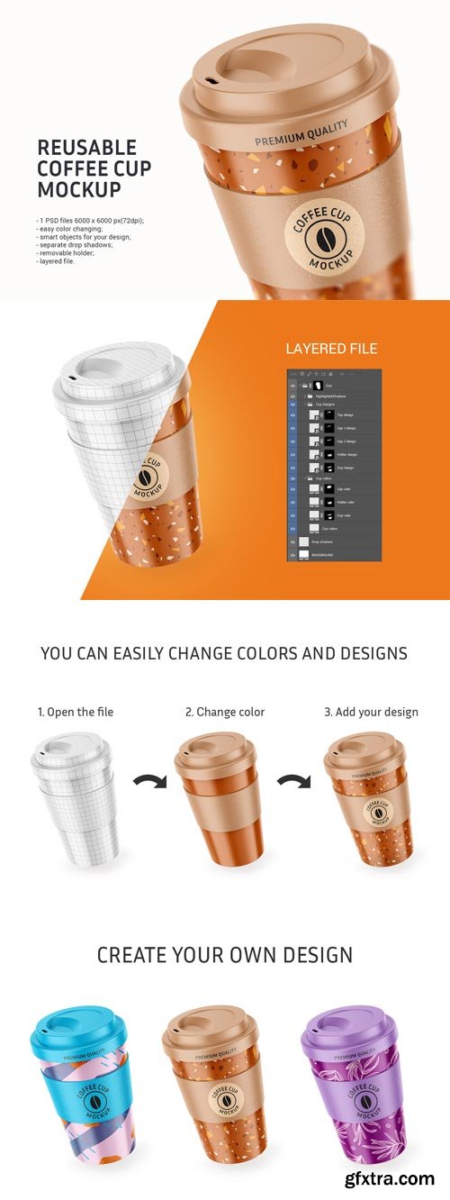 YellowImages - Reusable Coffee Cup Mockup - 83567