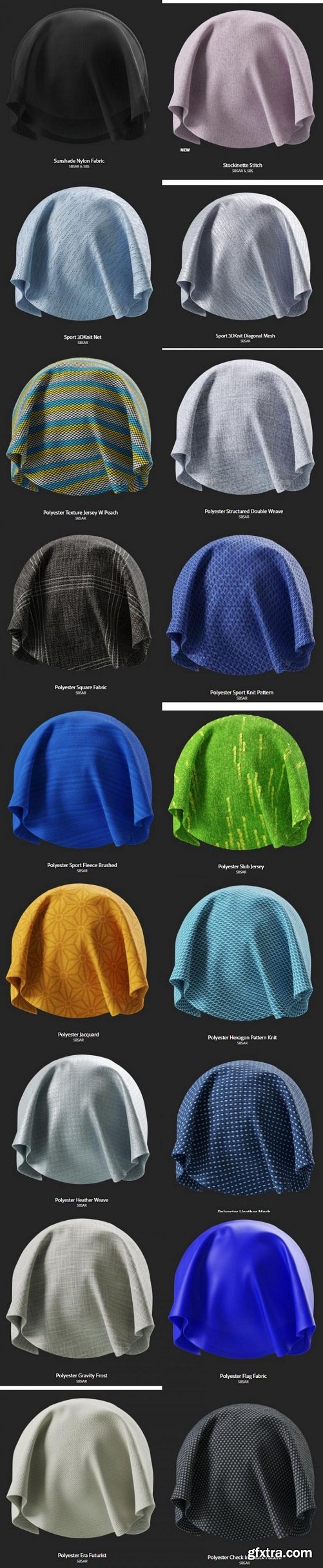 Substance Source Project 15 – 30 SBSAR – Fabrics