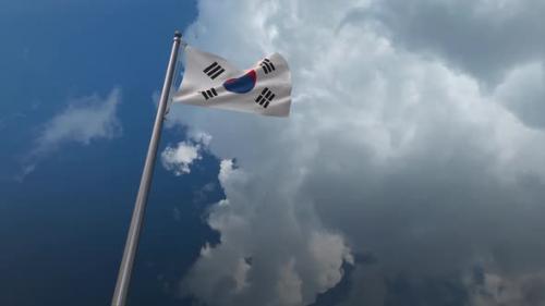 Videohive - South Korea Flag Waving 2K - 32281378