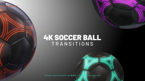Videohive - Soccer Ball Transitions 4K - Dark - 32289456