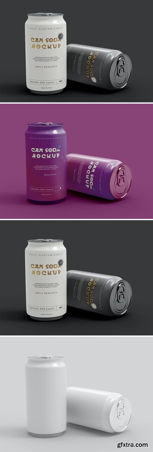 Two Sodas Can Mockup