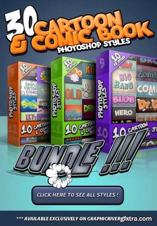 GraphicRiver - Cartoon and Comic Book Styles Bundle 4 25683872