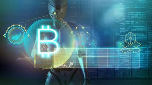 Videohive - Video About Cryptocurrency Trading Using Robots HD - 32307930