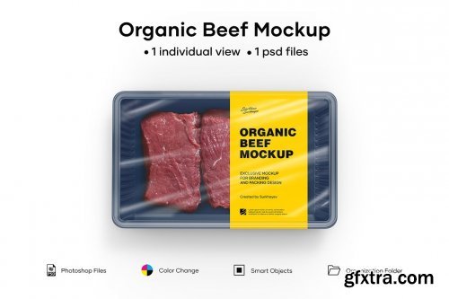 CreativeMarket - Sliced Beef Tray Mockup 5234053