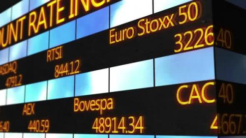 Videohive - Computer Generated Animation of Scrolling Text Running on Stock Market Ticker - 24779212