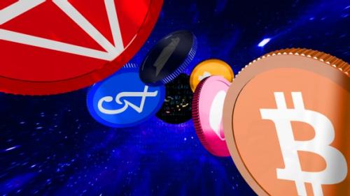 Videohive - Black Hole Of Blockchain. Cryptocurrency NFT Art - 32328140