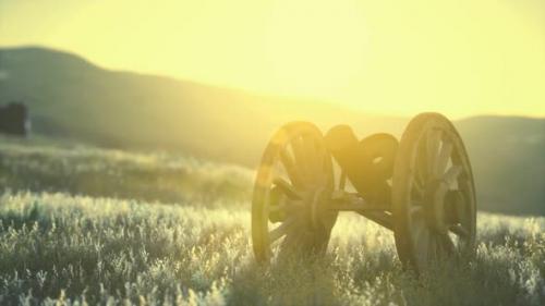 Videohive - Historic War Gun on the Hill at Sunset - 32338730