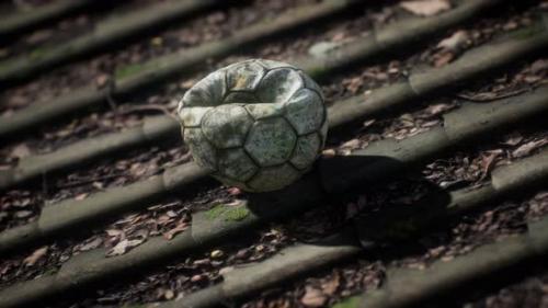 Videohive - Old Soccer Ball on the Roof of a House - 32339565