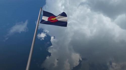Videohive - Colorado State Flag Waving 4K - 32339699