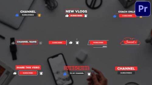 Videohive - Youtube Subscribe Buttons | Premiere Pro MOGRT - 32323216