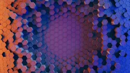 Videohive - Honeycomb 3 D Colorful Background - 32354365
