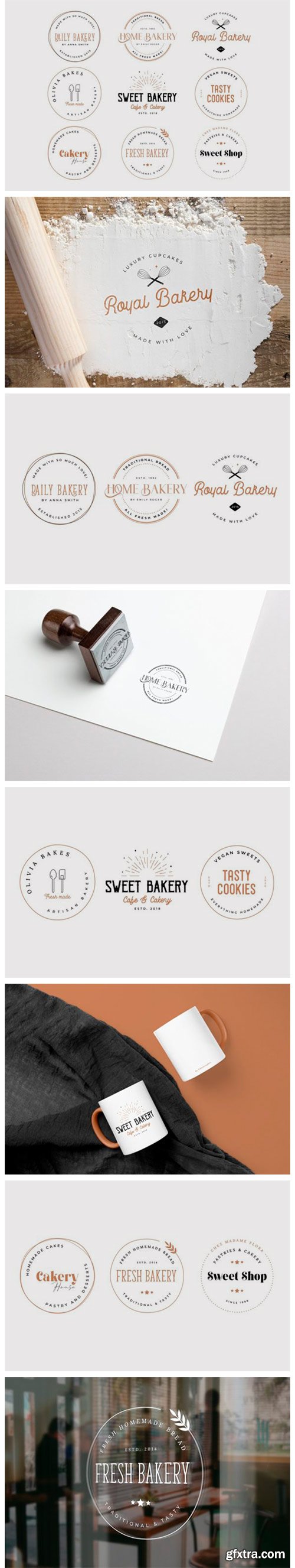 Bakery Stamp Logo Collection 7217529