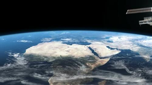 Videohive - Satellite and Earth Planet - 32353889
