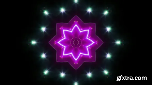 Videohive Neon Flower VJ Light Background 4K Loop 31977875