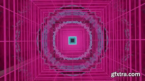 Videohive Hypnotize Pink Tunnel With Reflection HD 31978243