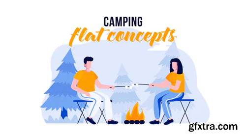 Videohive Camping - Flat Concept 32322516