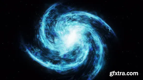 Videohive Space tourism and intergalactic travel concept. Interstellar spiral galaxy. 4k video. Close-up. 29125188