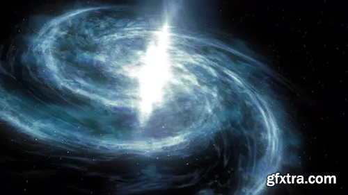 Videohive Camera flying through the galaxy. 3D render model of galaxy structure. 29125202