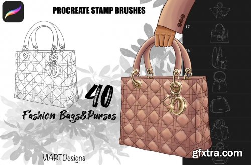 CreativeMarket - Fashion bags & purses stamps Procreate 5915833