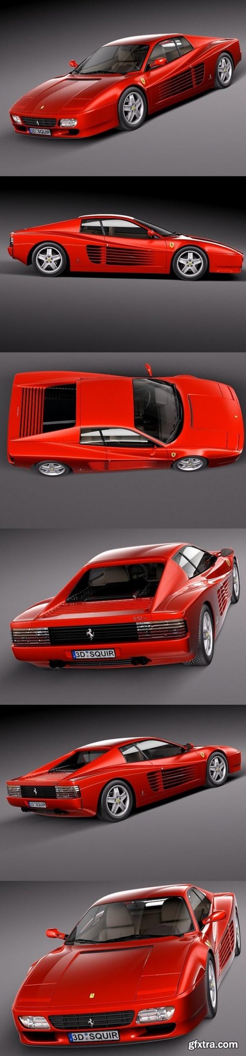 Ferrari 512TR 1991-1996 3D model